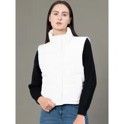 Red Tape Women Off Solid Sleeveless Padded Jacket-picture-41