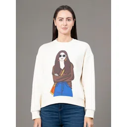 Red Tape Women Printed Round Neck Pullover Sweatshirt-picture-25