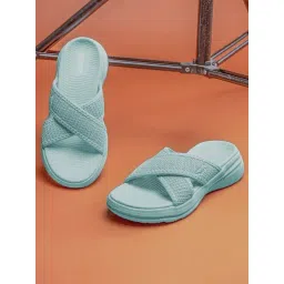 Red Tape Women's Sky Blue Cross Strap Sandals-picture-14
