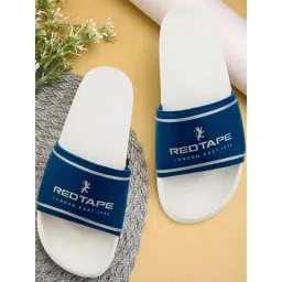 Red Tape Women's White & Navy Slides-picture-40