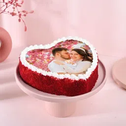Red Velvet Heart Photo Cake-picture-41
