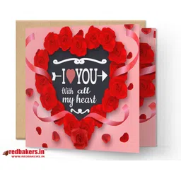 redbakers.in I Love You With all my Heart Greeting Card Greeting Card-picture-25
