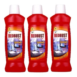 REDBUST 500 ml Each lemon Fragrance Advanced Bathroom Cleaner (Pack of 3)-picture-40