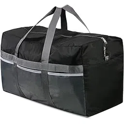 redcamp Extra Large Duffle Bag Lightweight, 96L WaterProof Travel Duffle Bag Foldable for Men Women - Black-picture-34