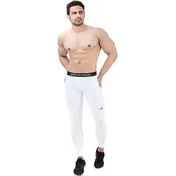 redesign apparels Compression Pants Nylon Tights (Color Options) (3XL, White)-picture-13