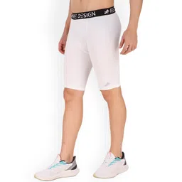 REDESIGN White Skinny Fit Rapid Dry Sports Shorts-picture-12