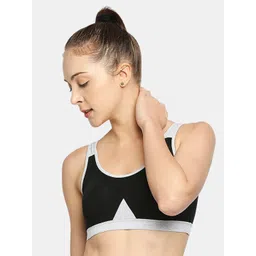 RedRose Black & Grey Bra Lightly Padded Dry Fit Bra-picture-34