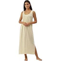 redrose Red Rose Women's Relaxed Casual Cotton Full Length Regular Nighty Slip | Sleeveless Maxi Nightgown | Multisize Multicolor | Sajali-picture-33