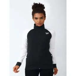 Reebok Black & White Cotton Color-Block Sports Jacket-picture-44