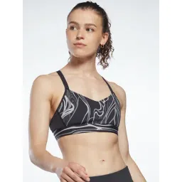 Reebok Black Cotton Printed Sports Bra-picture-29