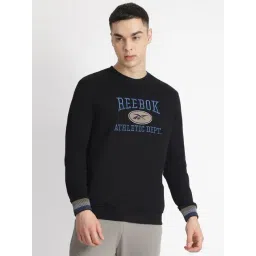 Reebok Black Cotton Regular Fit Printed Sweatshirt-picture-36