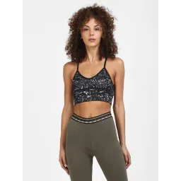 Reebok Black Printed Sports Bra-picture-19