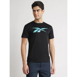 Reebok Black Regular Fit Printed Sports T-Shirt-picture-35