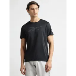 Reebok Black Regular Fit Printed Sports T-Shirt-picture-43