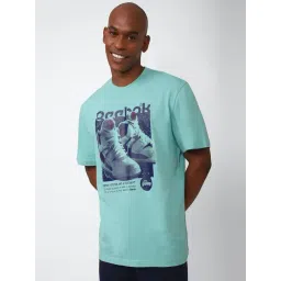 Reebok Blue Cotton Slim Fit Printed T-Shirt-picture-20