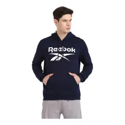 Reebok Blue Full Sleeves Hooded Sweatshirt-picture-13