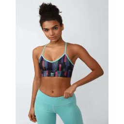 Reebok Blue Printed Sports Bra-picture-23