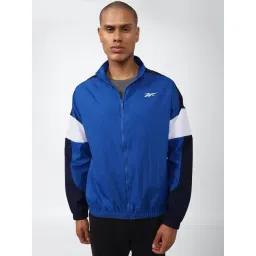 Reebok Blue Regular Fit Colour Block Jacket-picture-38
