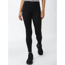 Reebok Charcoal Black Mid Rise Sports Tights-picture-35