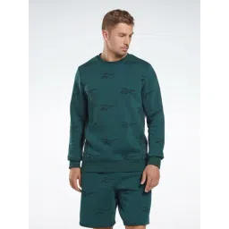 Reebok Green Cotton Regular Fit Printed Sweatshirt-picture-18