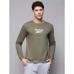 Reebok Green Cotton Regular Fit Printed Sweatshirt-picture-21