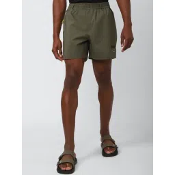 Reebok Green Cotton Regular Fit Self Pattern Shorts-picture-36