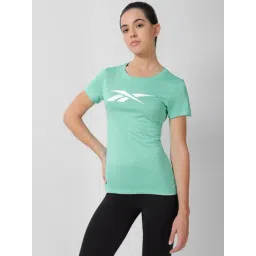 Reebok Green Logo Print Sports T-Shirt-picture-15