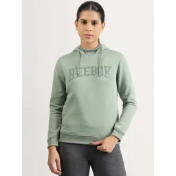 Reebok Green Regular Fit Logo Printed Hoodie-picture-41