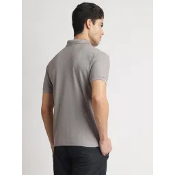 Reebok Grey Regular Fit Solid Polo T Shirt image 2