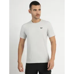 Reebok Grey Regular Fit Solid T-Shirt-picture-15