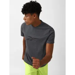 Reebok Grey Slim Fit Logo Printed Sports T-Shirt-picture-28