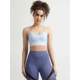 Reebok Grey Slim Fit Printed Sports Bra-picture-22