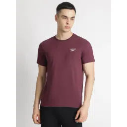 Reebok Maroon Cotton Regular Fit Sports T-Shirt-picture-10