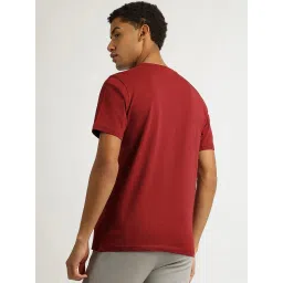 Reebok Maroon Cotton Regular Fit Sports T-Shirt image 2