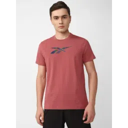 Reebok Maroon Cotton Slim Fit Printed Training Sports T-Shirt-picture-21
