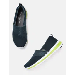 Reebok Men Navy Blue & Green Woven Design Fortune Walker Shoes-picture-24