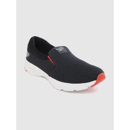 Reebok Men Navy Blue Woven Design Stride Slip-On Walking Shoes-picture-21