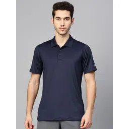 Reebok Men Navy WOR Recycled Solid Training Polo T-Shirt-picture-25