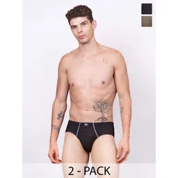 Reebok Men Pack Of 2 Logo Detail Pure Cotton Inner Elastic Waistband Briefs-picture-38