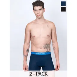 Reebok Men Pack Of 2 Mid- Rise Long Trunks-picture-31