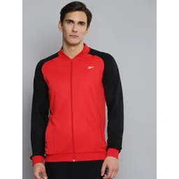 Reebok Men Red & Black Training Hustle Sporty Jacket-picture-42
