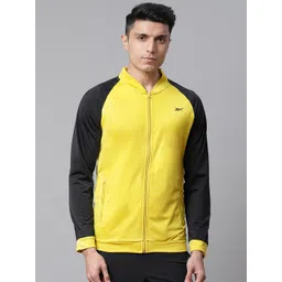 Reebok Men Yellow Solid Training Hustle Track Jacket-picture-39