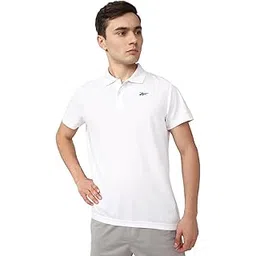 reebok Men's Solid Regular Fit Polo Shirt-picture-32