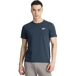 Reebok Men's Solid Regular Fit T-Shirt-picture-38