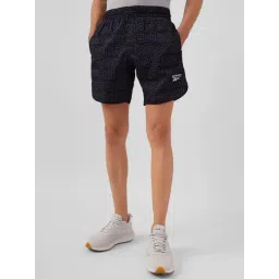 Reebok Navy Regular Fit Logo Printed Training Sports Shorts-picture-23