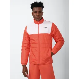 Reebok Orange Regular Fit Colour Block Quilted Jacket-picture-43