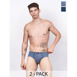 Reebok Pack Of 2 Logo Detail Pure Cotton Inner Elastic Waistband Briefs-picture-36