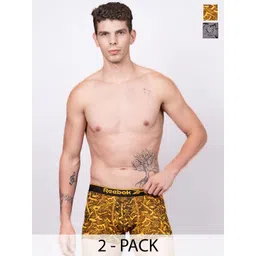 Reebok Pack Of 2 Printed Logo Detail Trunks image 1