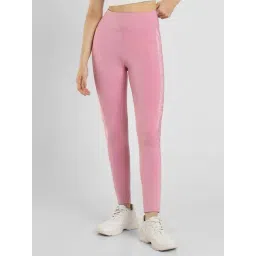 Reebok Pink Regular Fit Printed Tights-picture-31