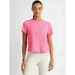 Reebok Pink Regular Fit Textured Sports T-Shirt-picture-17